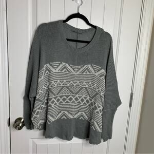 Anthropologie Wooden‎ Ships oversized V neck poncho sweater size medium
